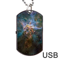 Mystic Mountain Dog Tag Usb Flash (two Sides)  by trendistuff