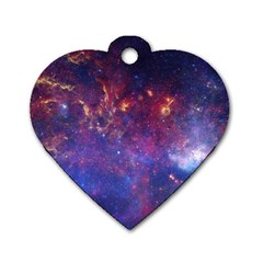 Milky Way Center Dog Tag Heart (one Side) by trendistuff