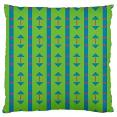 Arrows And Stripes Pattern 	large Flano Cushion Case (two Sides) by LalyLauraFLM