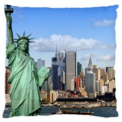 Ny Liberty 1 Large Cushion Cases (one Side)  by trendistuff