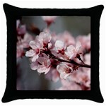 PLUM BLOSSOMS Throw Pillow Cases (Black) Front