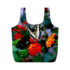 Butterfly Flowers 1 Full Print Recycle Bags (m)  by trendistuff