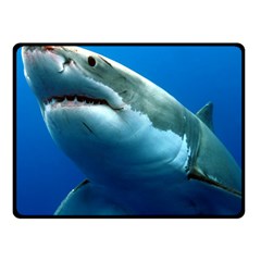 Great White Shark 3 Double Sided Fleece Blanket (small)  by trendistuff