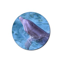 Dolphin 2 Rubber Coaster (round)  by trendistuff