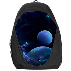 The Music Of My Goddess, Abstract Cyan Mystery Planet Backpack Bag by DianeClancy