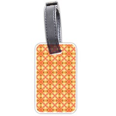 Peach Pineapple Abstract Circles Arches Luggage Tags (one Side)  by DianeClancy