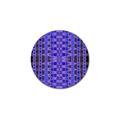 Blue Black Geometric Pattern Golf Ball Marker (4 Pack) by BrightVibesDesign