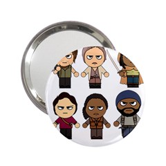 The Walking Dead   Main Characters Chibi   Amc Walking Dead   Manga Dead 2 25  Handbag Mirrors by PTsImaginarium