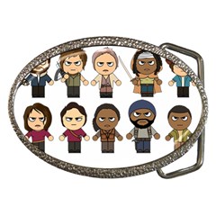 The Walking Dead   Main Characters Chibi   Amc Walking Dead   Manga Dead Belt Buckles by PTsImaginarium