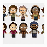 The Walking Dead   Main Characters Chibi   Amc Walking Dead   Manga Dead Medium Glasses Cloth Front