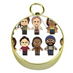 The Walking Dead   Main Characters Chibi   Amc Walking Dead   Manga Dead Gold Compasses Front