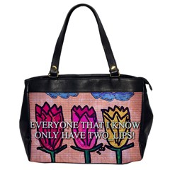 Two Lips   Tulips Office Handbags by SugaPlumsEmporium