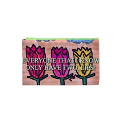 Two Lips   Tulips Cosmetic Bag (xs) by SugaPlumsEmporium