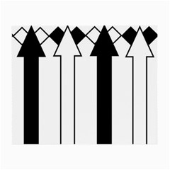 Funny Black And White Stripes Diamonds Arrows Small Glasses Cloth (2-side) by yoursparklingshop