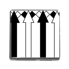 Funny Black And White Stripes Diamonds Arrows Memory Card Reader (square) by yoursparklingshop