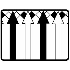 Funny Black And White Stripes Diamonds Arrows Fleece Blanket (large)  by yoursparklingshop