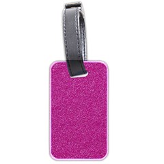 Metallic Pink Glitter Texture Luggage Tags (two Sides) by yoursparklingshop