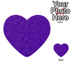 Festive Purple Glitter Texture Multi-purpose Cards (heart)  by yoursparklingshop