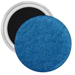 Festive Blue Glitter Texture 3  Magnets by yoursparklingshop