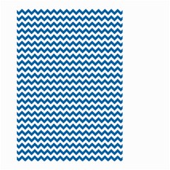 Dark Blue White Chevron  Small Garden Flag (two Sides) by yoursparklingshop