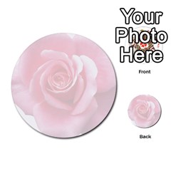 Pink White Love Rose Multi-purpose Cards (round)  by yoursparklingshop