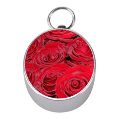 Red Love Roses Mini Silver Compasses by yoursparklingshop