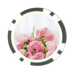 Romantic Pink Flowers Poker Chip Card Guards by yoursparklingshop