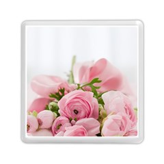 Romantic Pink Flowers Memory Card Reader (square)  by yoursparklingshop