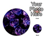 Purple Glitter Roses Valentine Love Multi-purpose Cards (Round)  Front 1