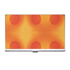 Sunny Happy Orange Dots Business Card Holders by yoursparklingshop