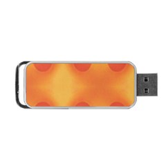 Sunny Happy Orange Dots Portable Usb Flash (two Sides) by yoursparklingshop