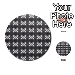 Black White Gray Crosses Multi-purpose Cards (round)  by yoursparklingshop