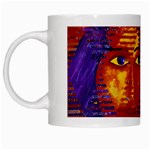 Conundrum Iii, Abstract Purple & Orange Goddess White Mugs Left