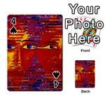 Conundrum Iii, Abstract Purple & Orange Goddess Playing Cards 54 Designs  Front - Spade4