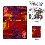 Conundrum Iii, Abstract Purple & Orange Goddess Playing Cards 54 Designs  Front - Heart10