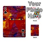 Conundrum Iii, Abstract Purple & Orange Goddess Playing Cards 54 Designs  Front - Club2