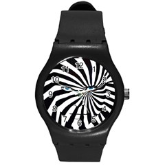 Zebra Face Plastic Sport Watch (medium) by DryInk