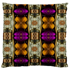 Contemplative Floral And Pearls  Large Flano Cushion Case (two Sides) by pepitasart