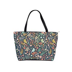 Vintage Flowers And Birds Pattern Shoulder Handbags by TastefulDesigns