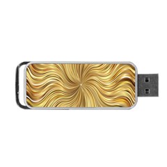 Chic Festive Elegant Gold Stripes Portable Usb Flash (one Side) by yoursparklingshop