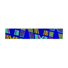 Bright Blue Mod Pop Art  Flano Scarf (mini) by BrightVibesDesign