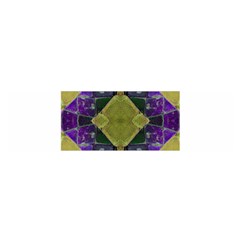 Purple Yellow Stone Abstract Satin Scarf (oblong) by BrightVibesDesign