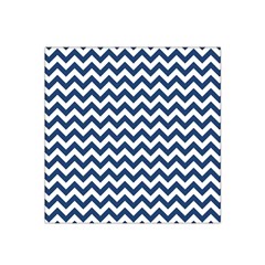 Navy Blue & White Zigzag Pattern Satin Bandana Scarf by Zandiepants