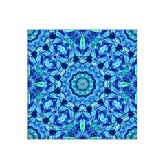 Blue Sea Jewel Mandala Satin Bandana Scarf by Zandiepants