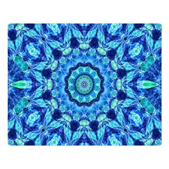 Blue Sea Jewel Mandala Double Sided Flano Blanket (large) by Zandiepants