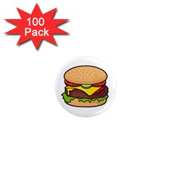 Cheeseburger 1  Mini Magnets (100 Pack)  by sifis