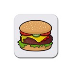 Cheeseburger Rubber Coaster (Square)  Front