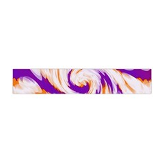 Tie Dye Purple Orange Abstract Swirl Flano Scarf (mini) by BrightVibesDesign