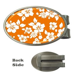 Orange Hawaiian Money Clips (oval)  by AlohaStore