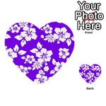 Violet Hawaiian Multi-purpose Cards (Heart)  Back 14